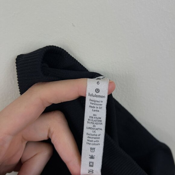 Lululemon Black Silver Shine Seamless Ebb To Street Tight Leggings - Picture 3 of 6